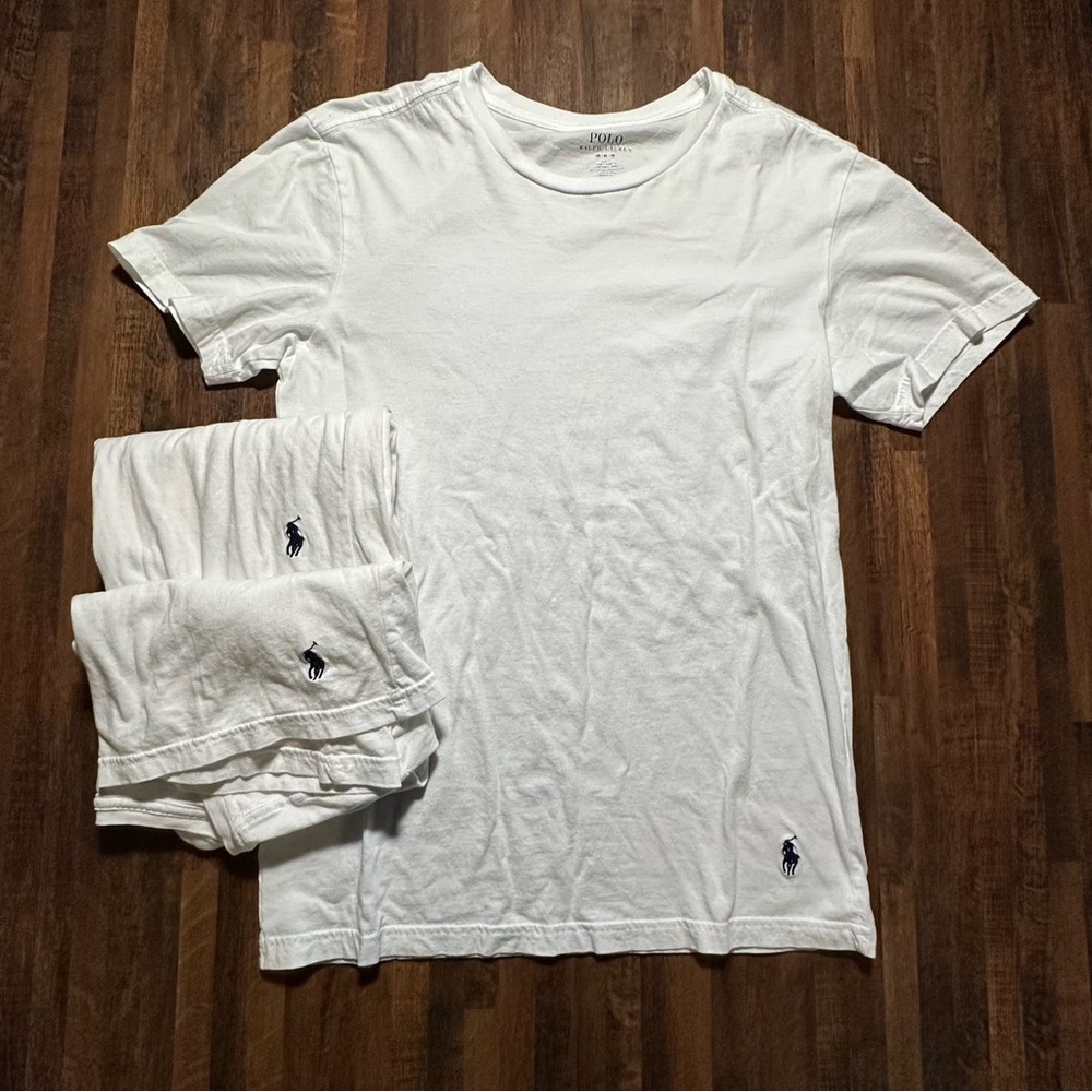 (Sold) Polo by Ralph Lauren White Crew Neck Tees